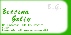 bettina galfy business card